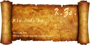 Kis Zsóka névjegykártya